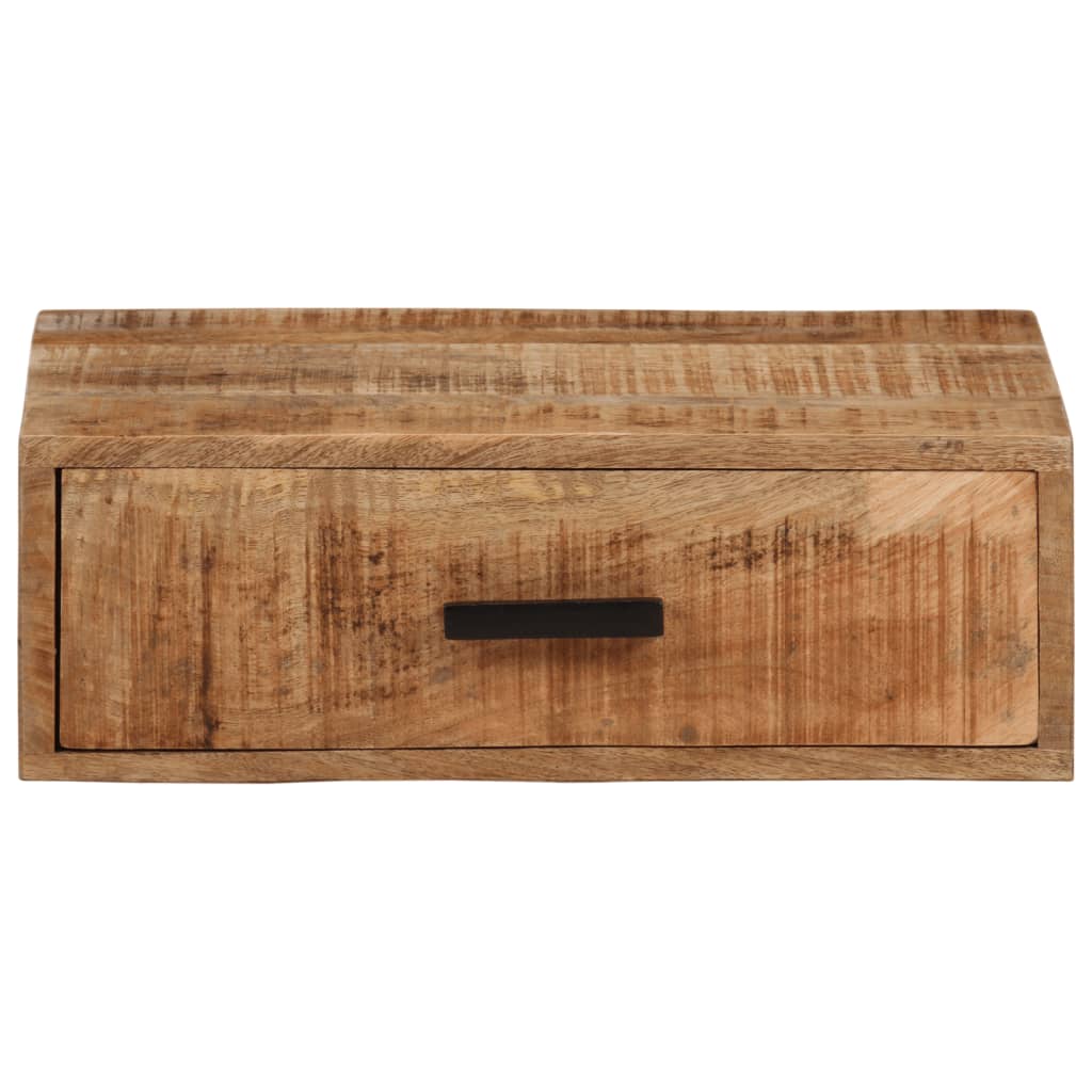 væghængt sengebord 40x30x13,5 cm massivt mangotræ