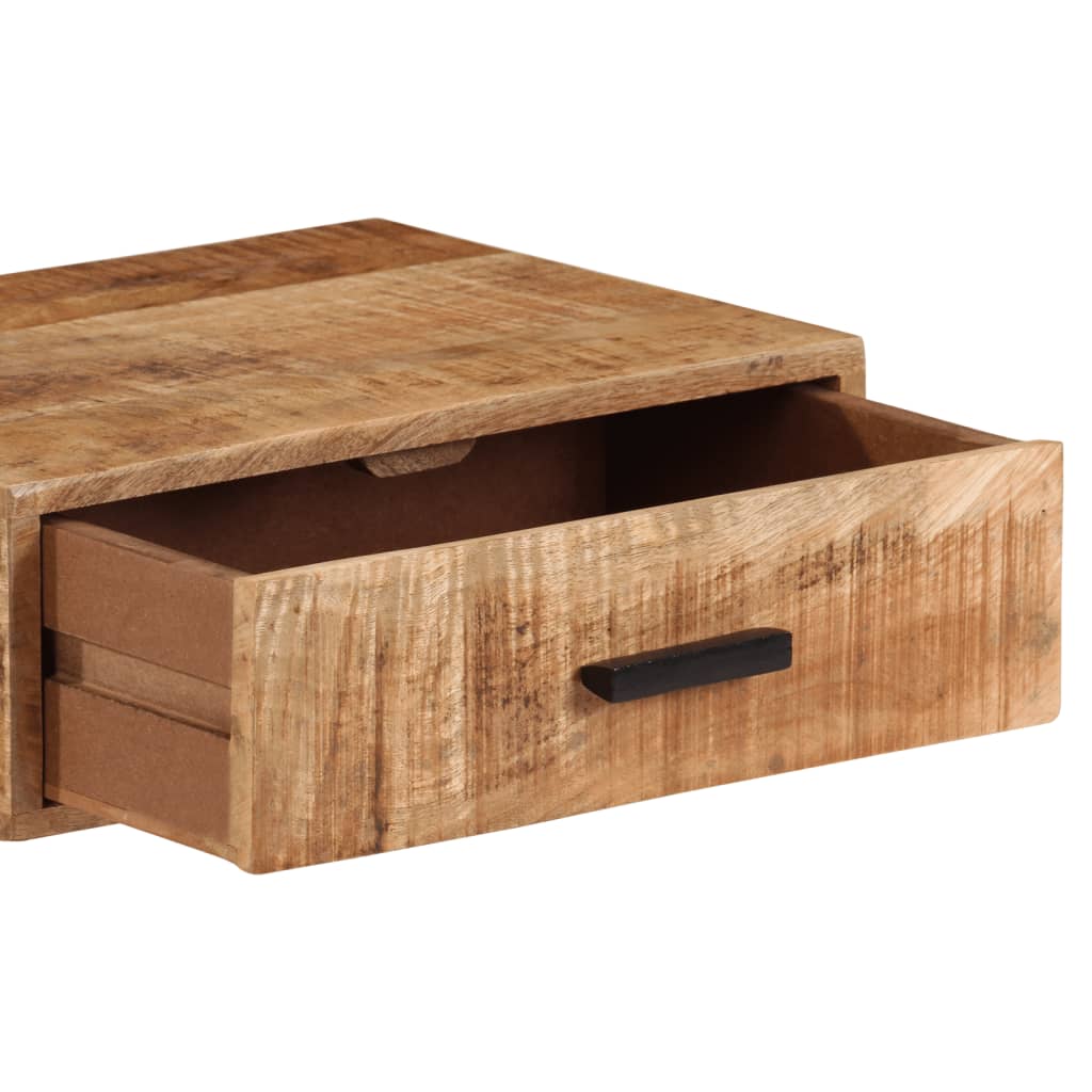 væghængt sengebord 40x30x13,5 cm massivt mangotræ