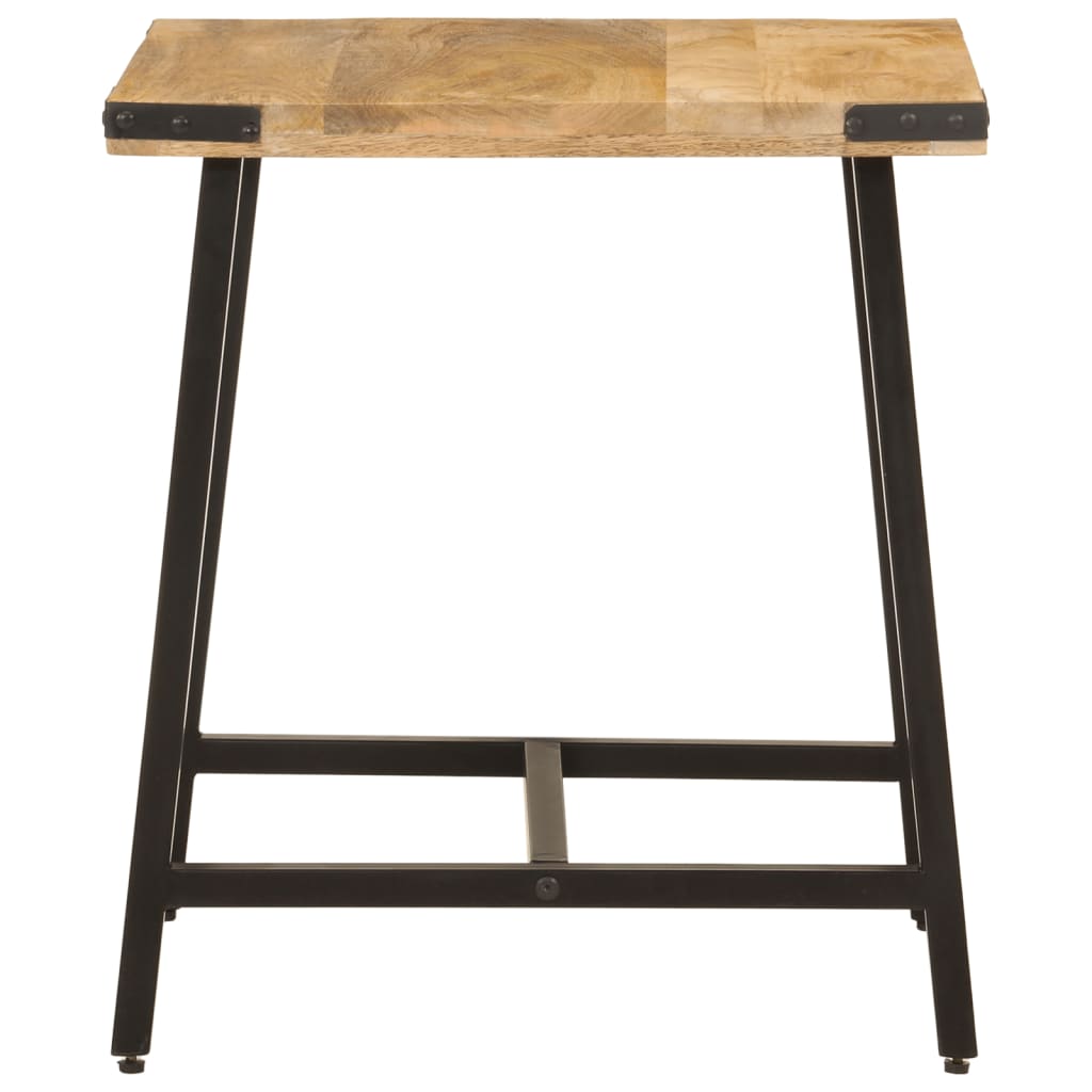 sidebord 45x45x50 cm massivt mangotræ og jern