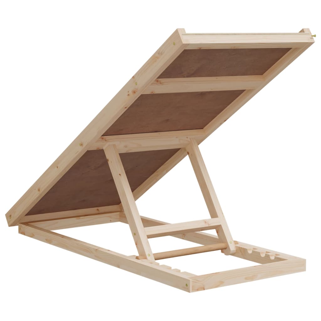 hunderampe 100x40 cm massivt fyrretræ grå