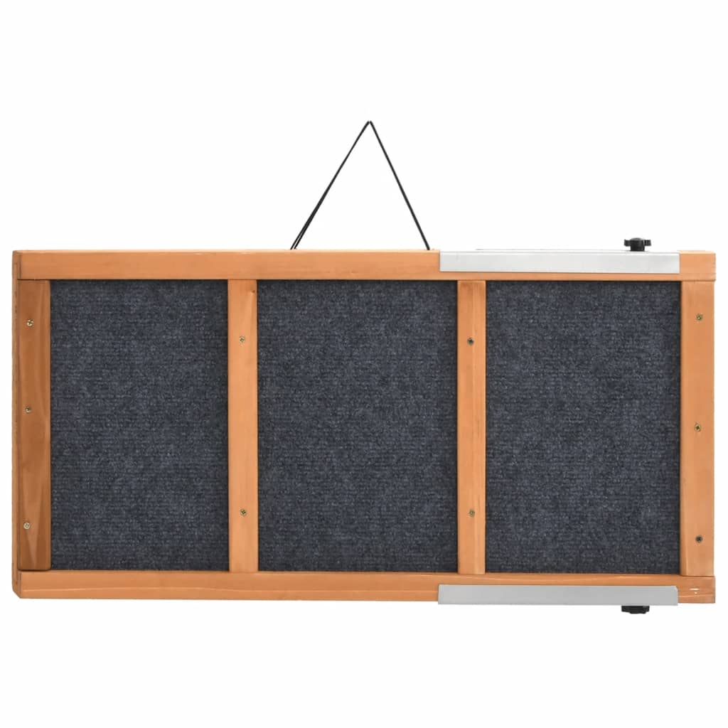 hunderampe 120x30 cm massivt fyrretræ grå