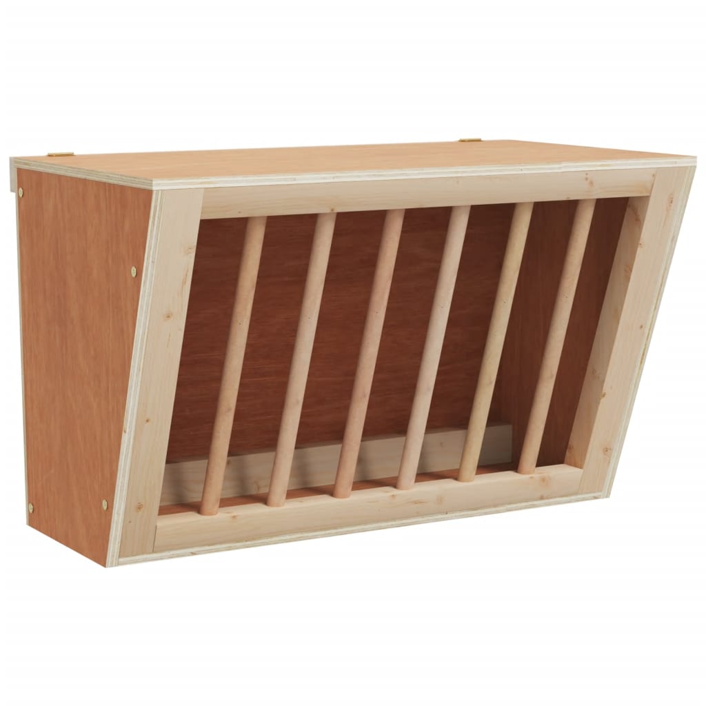 kaninfoderautomat 37x18,5x23 cm massivt fyrretræ