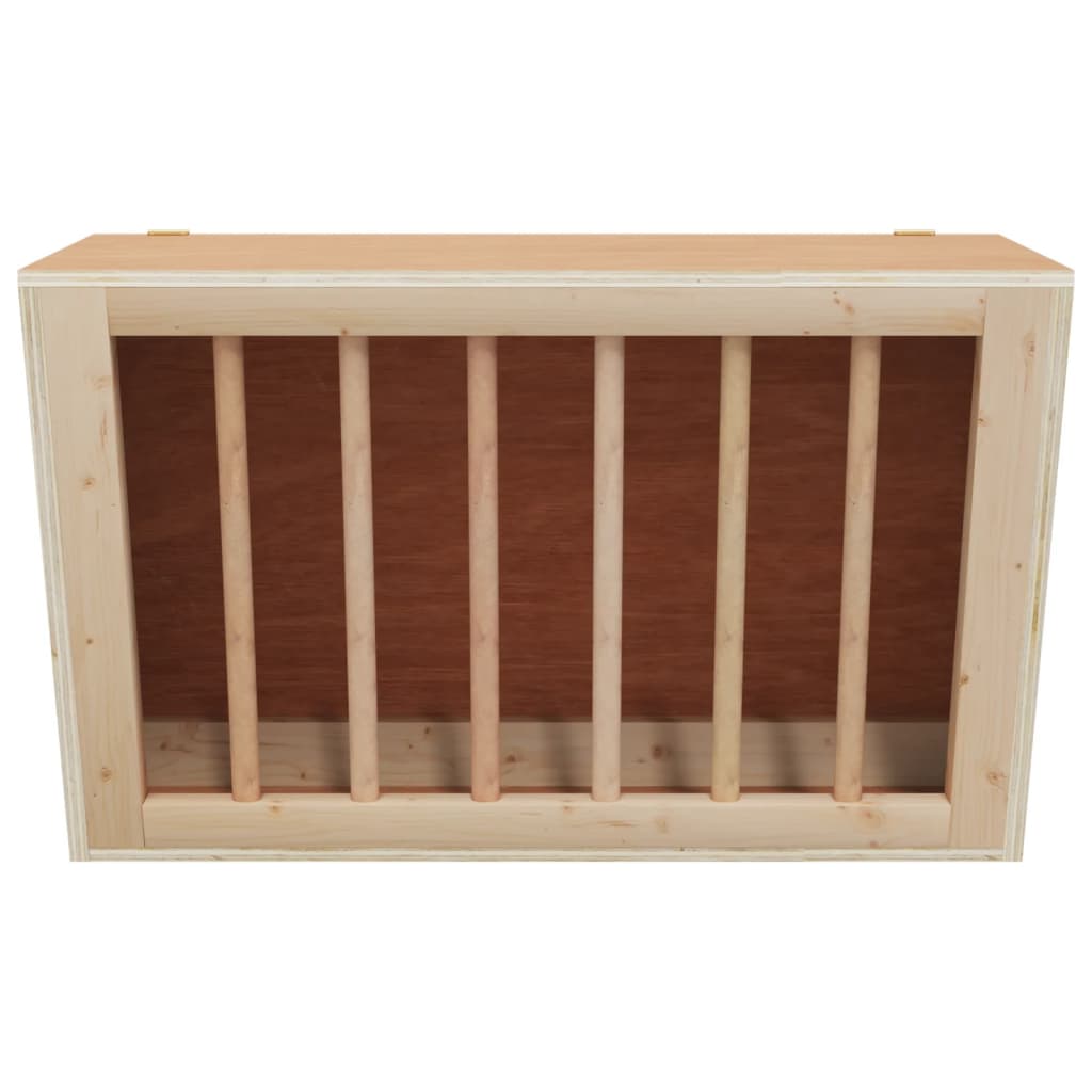 kaninfoderautomat 37x18,5x23 cm massivt fyrretræ