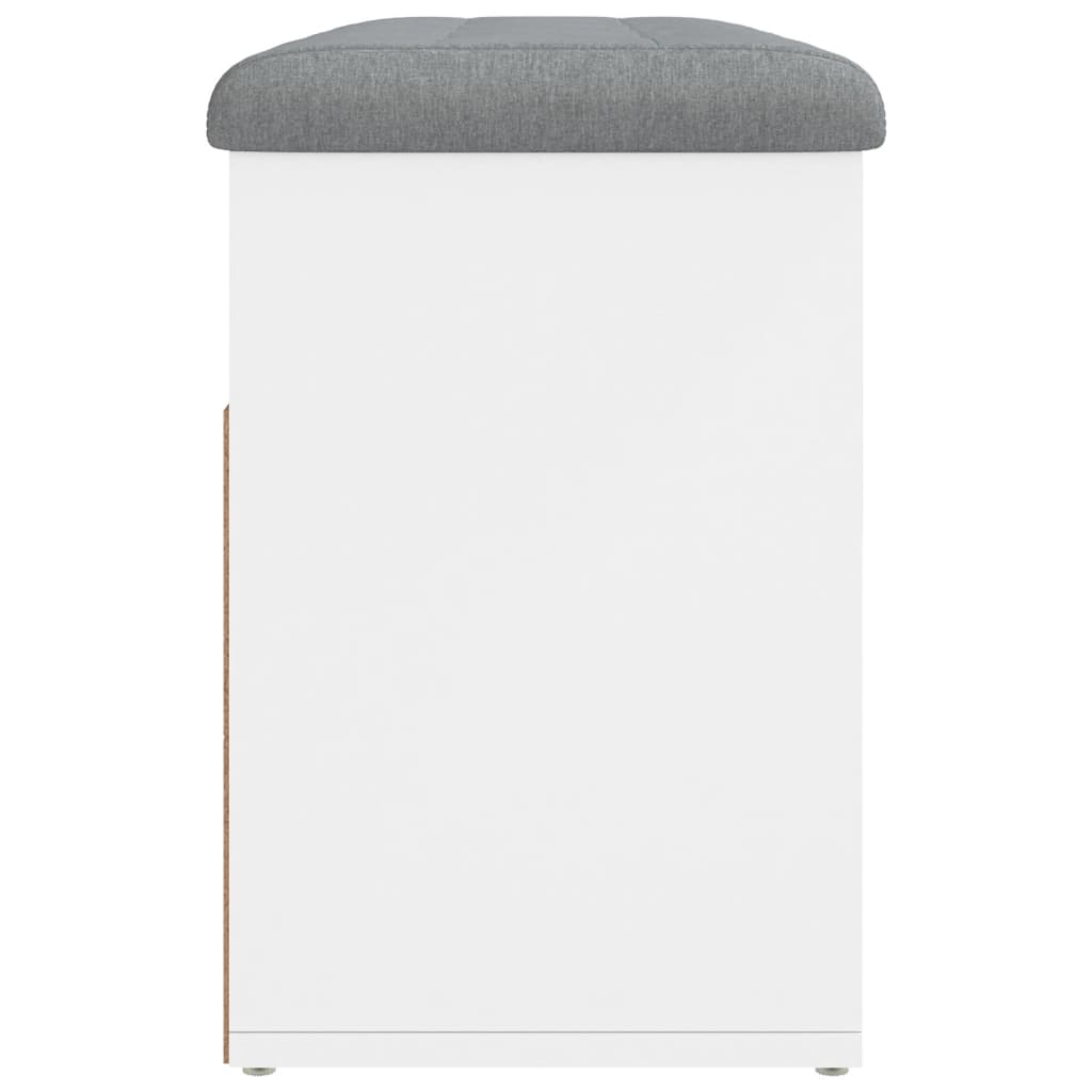 skobænk hvid 82x32x45,5 cm konstrueret træ