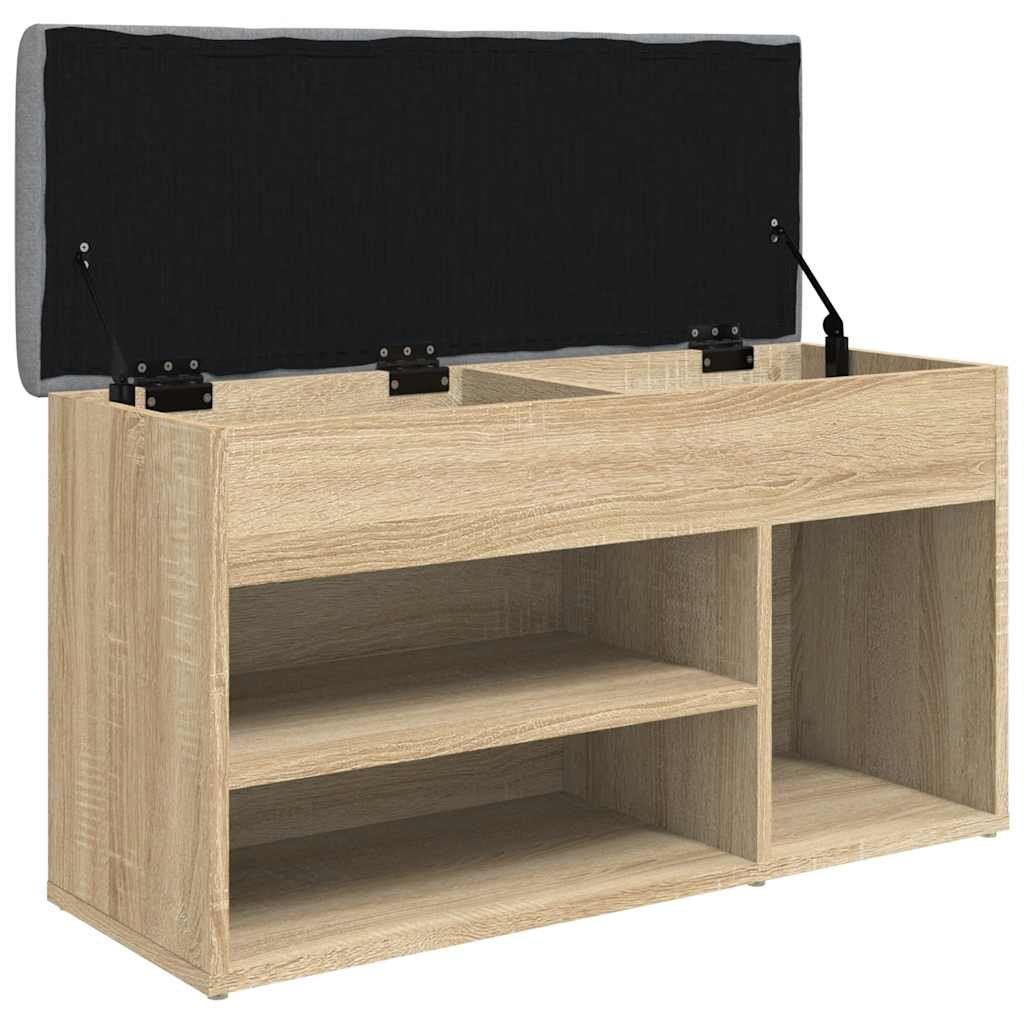 skobænk 82x32x45,5 cm konstrueret træ sonoma-eg