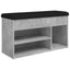 skobænk 82x32x45,5 cm konstrueret træ betongrå