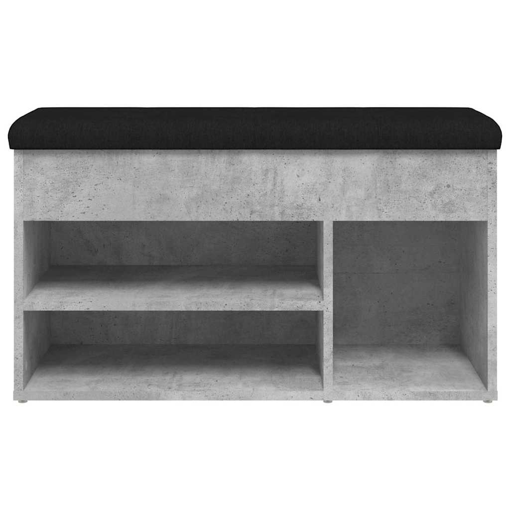 skobænk 82x32x45,5 cm konstrueret træ betongrå
