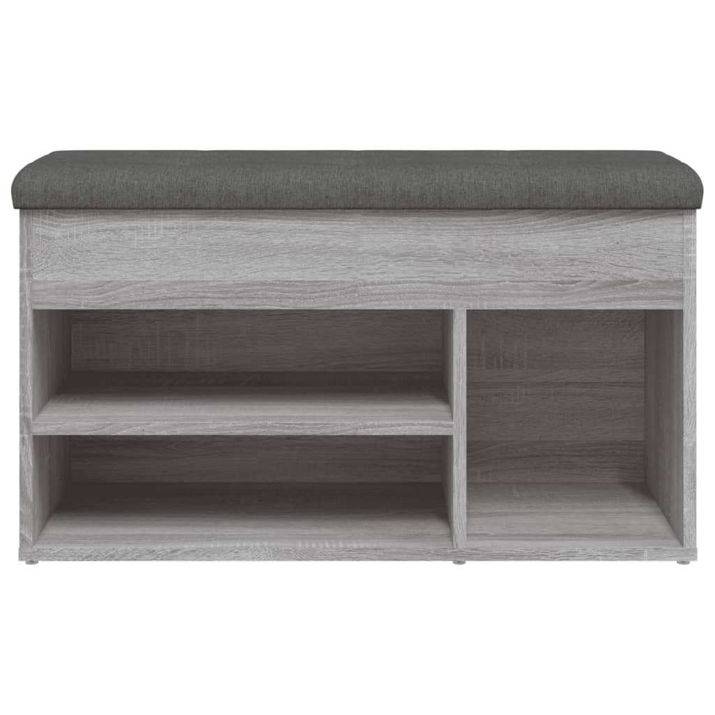 skobænk 82x32x45,5 cm konstrueret træ grå sonoma-eg