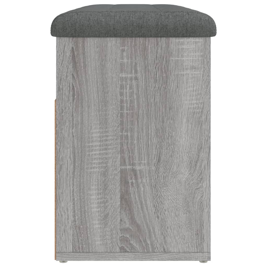 skobænk 82x32x45,5 cm konstrueret træ grå sonoma-eg