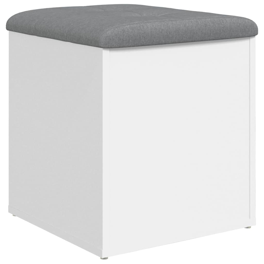 opbevaringsbænk hvid 42x42x45 cm konstrueret træ