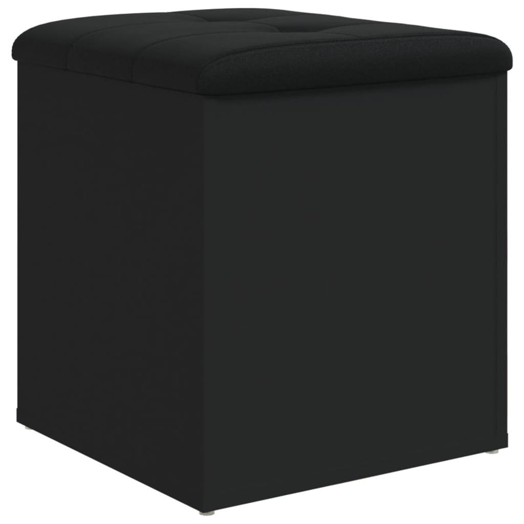 opbevaringsbænk 42x42x45 cm konstrueret træ sort