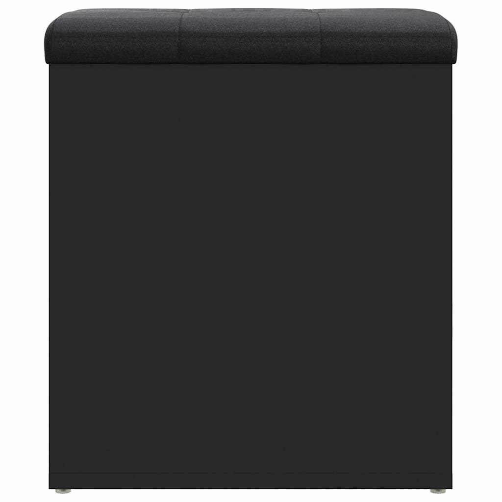 opbevaringsbænk 42x42x45 cm konstrueret træ sort