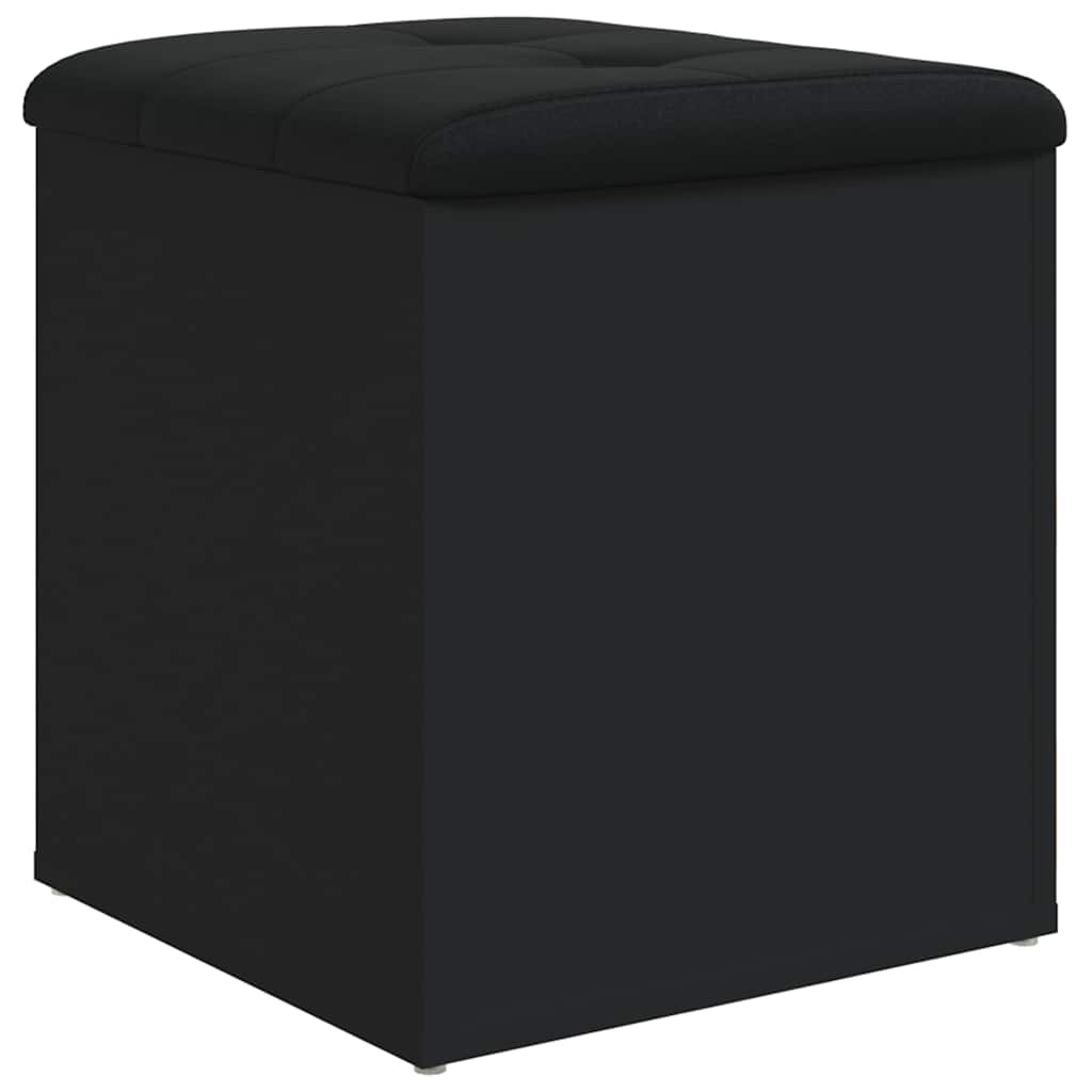 opbevaringsbænk 42x42x45 cm konstrueret træ sort