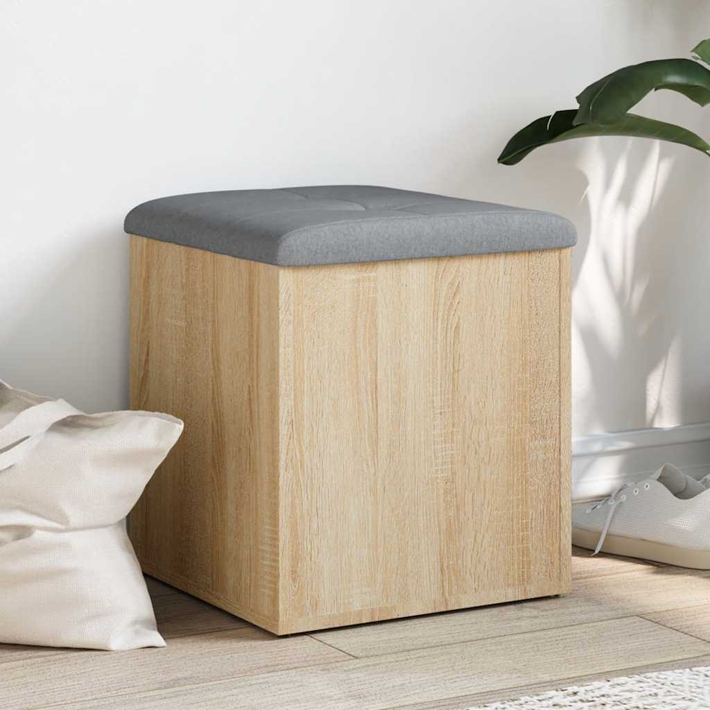opbevaringsbænk Sonoma eg 42x42x45 cm konstrueret træ