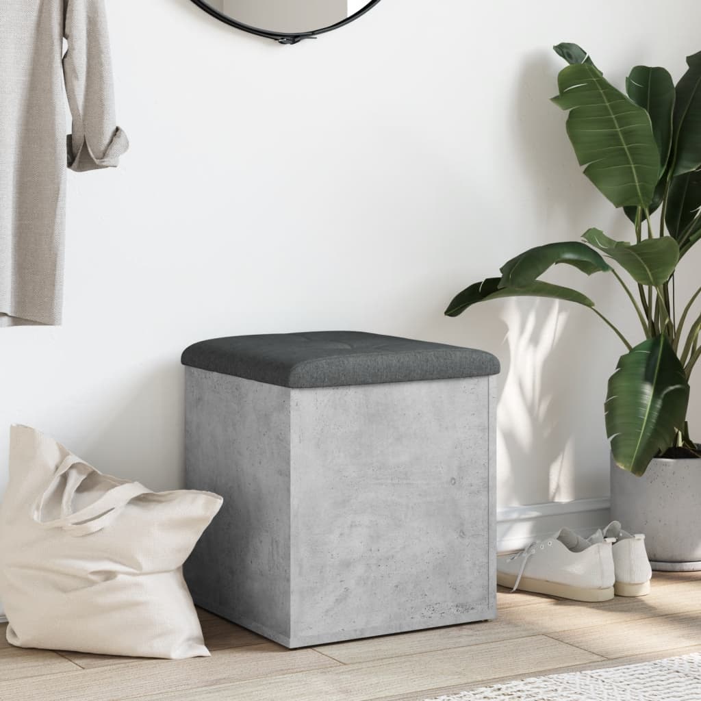 skobænk 42x42x45 cm konstrueret træ betongrå