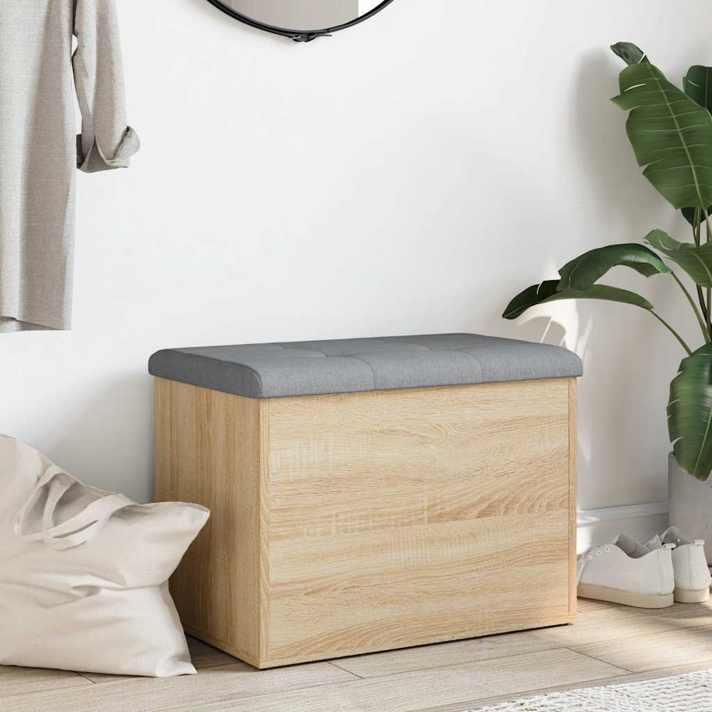 opbevaringsbænk Sonoma eg 62x42x45 cm konstrueret træ