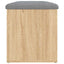 opbevaringsbænk Sonoma eg 82x42x45 cm konstrueret træ
