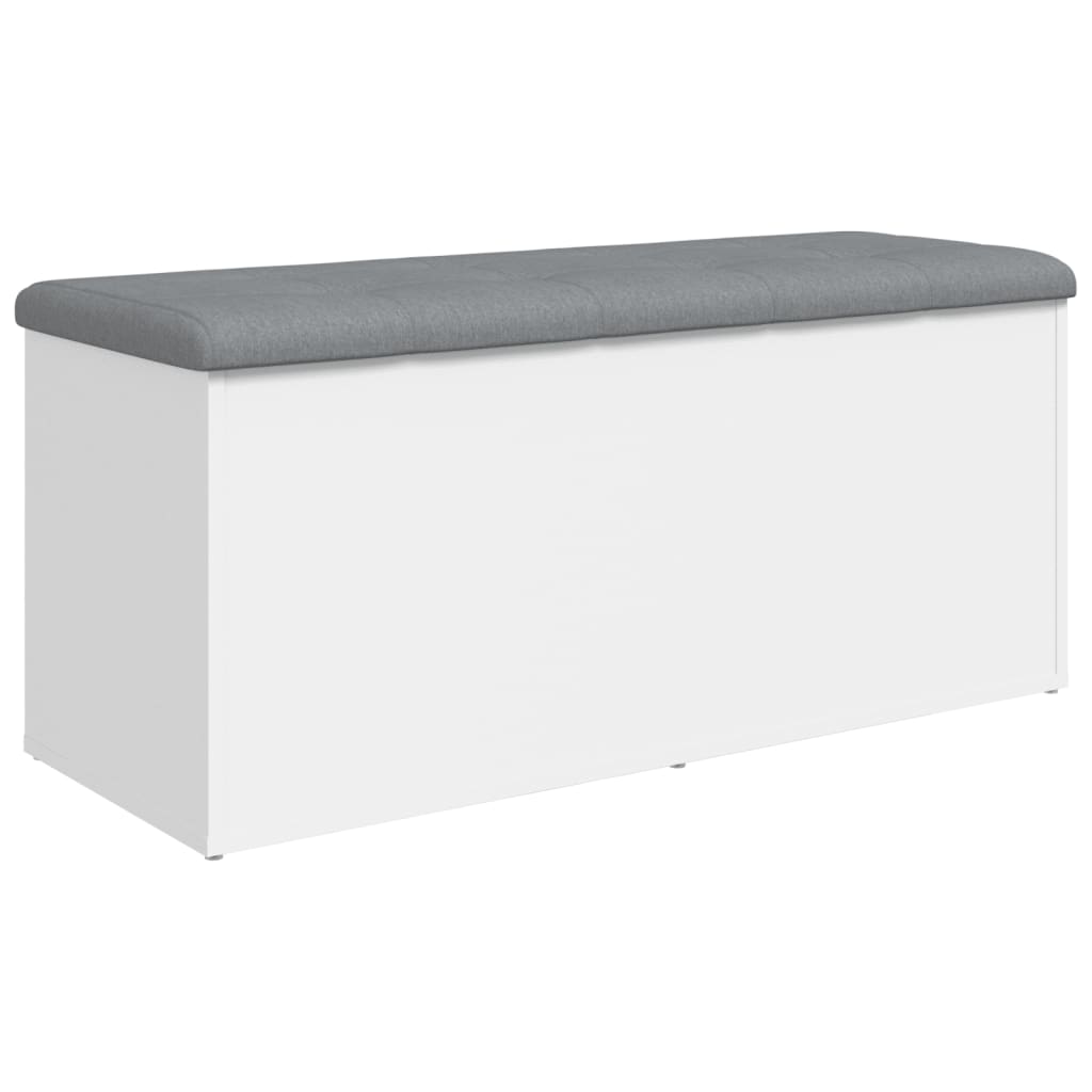 opbevaringsbænk hvid 102x42x45 cm konstrueret træ