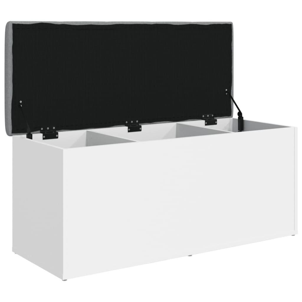 opbevaringsbænk hvid 102x42x45 cm konstrueret træ