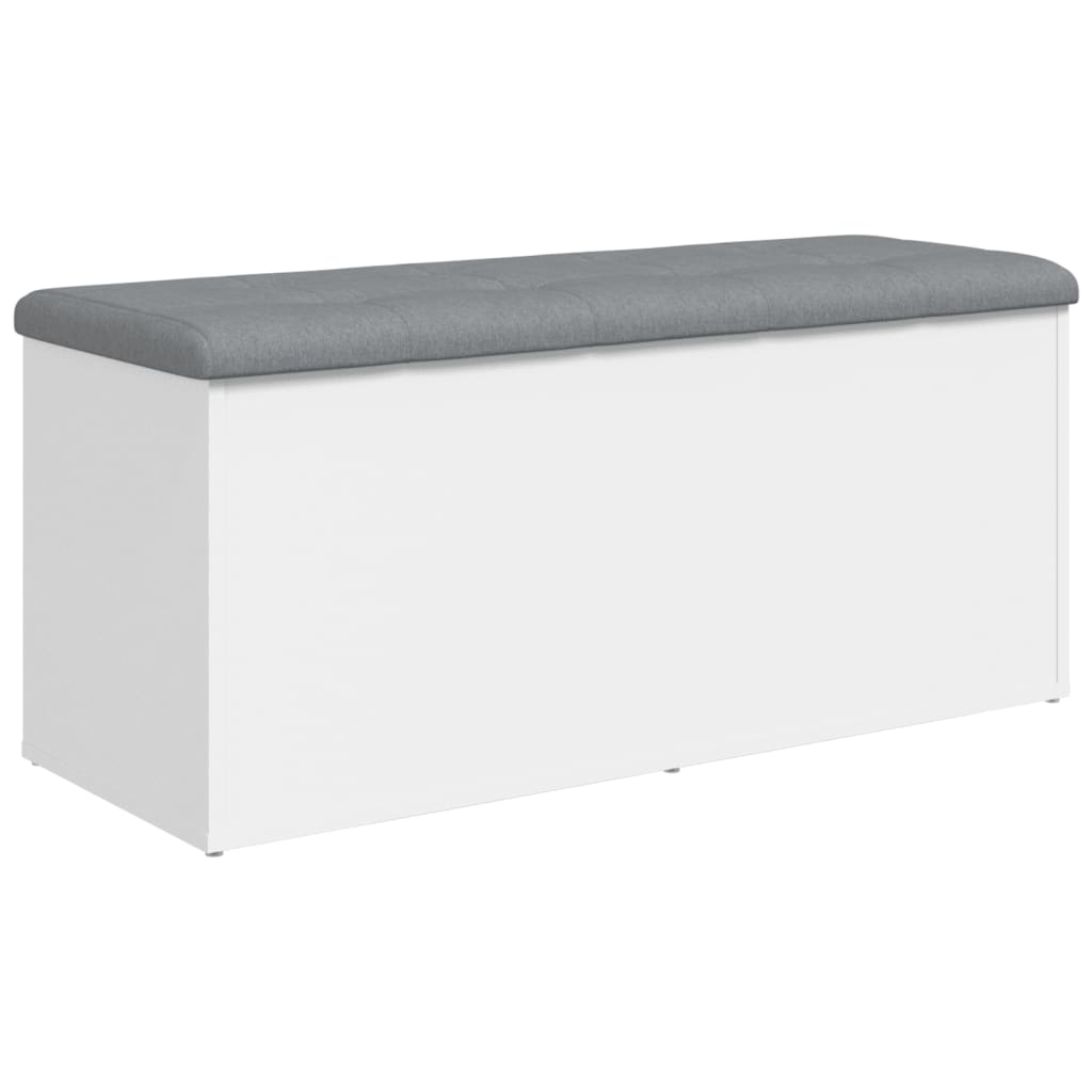 opbevaringsbænk hvid 102x42x45 cm konstrueret træ