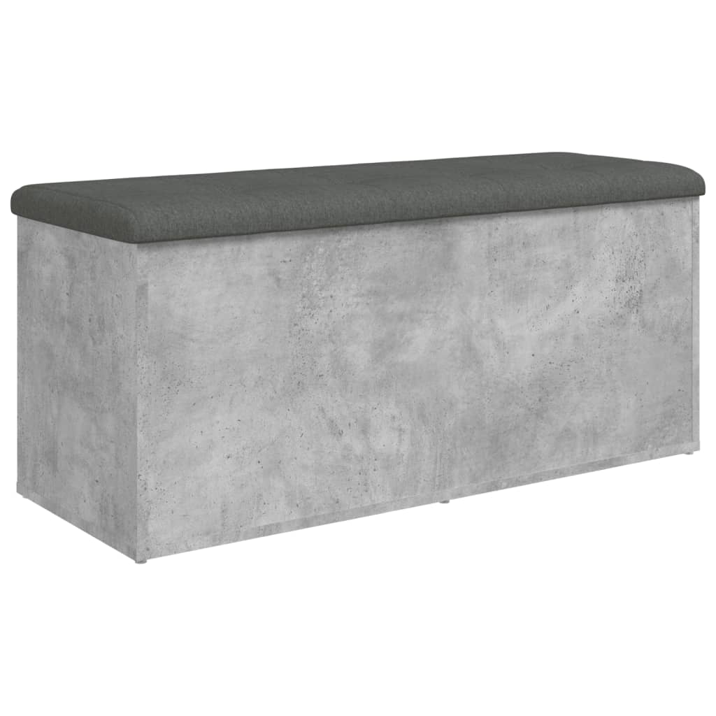 opbevaringsbænk 102x42x45 cm konstrueret træ betongrå