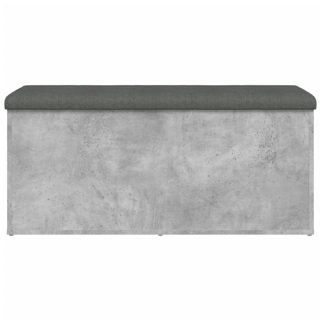 opbevaringsbænk 102x42x45 cm konstrueret træ betongrå