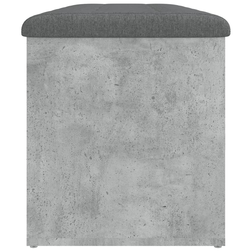 opbevaringsbænk 102x42x45 cm konstrueret træ betongrå