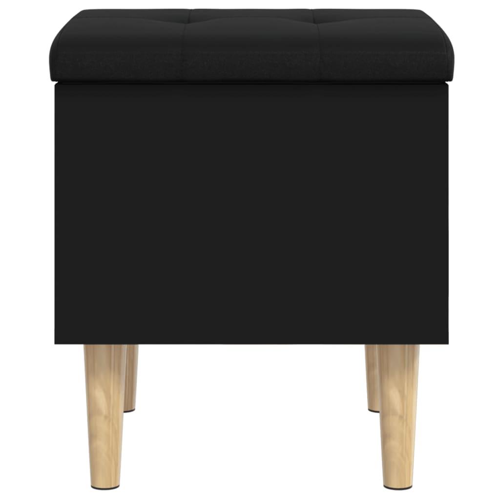 opbevaringsbænk 42x42x46 cm konstrueret træ sort