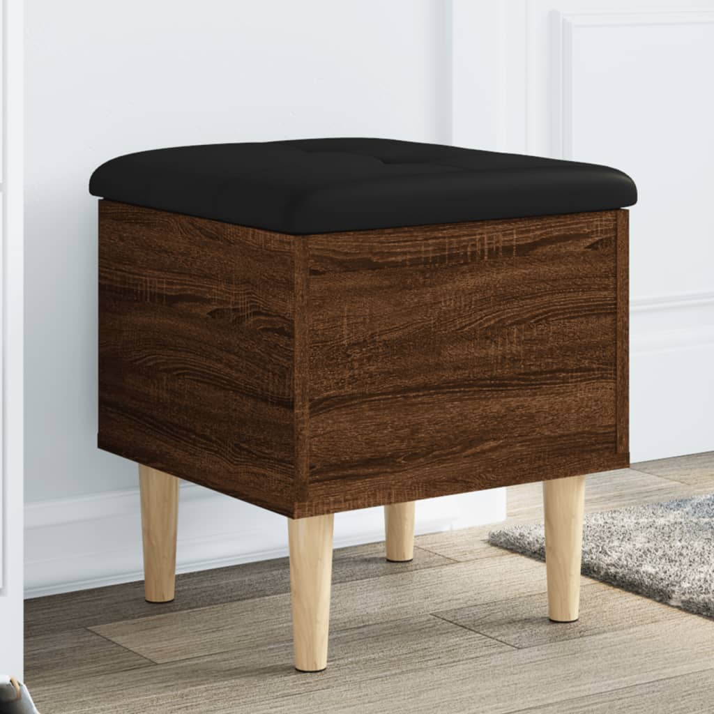 opbevaringsbænk 42x42x46 cm konstrueret træ brun egetræsfarve