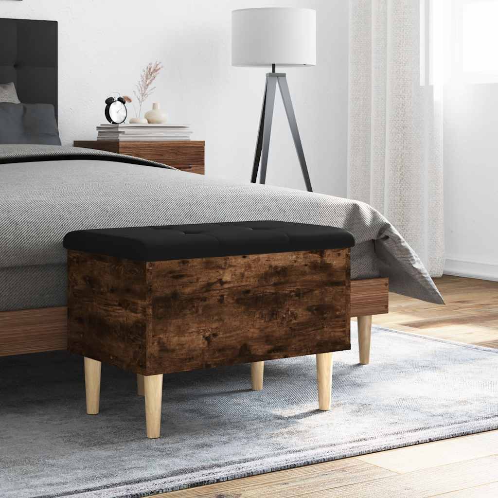 skobænk 62x42x46 cm konstrueret træ røget egetræsfarve