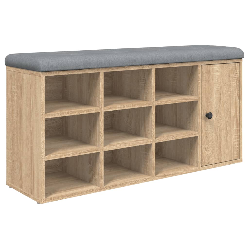 skobænk 102x32x50 cm konstrueret træ sonoma-eg