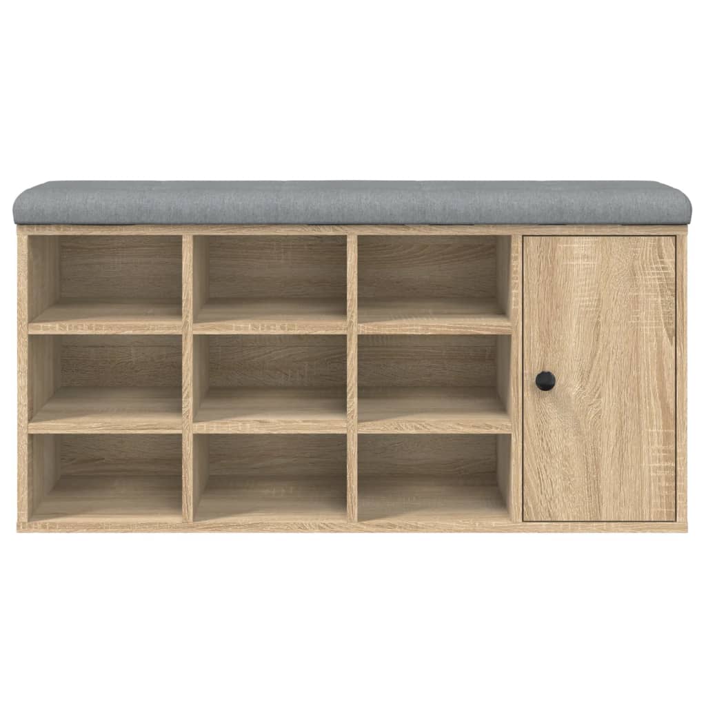 skobænk 102x32x50 cm konstrueret træ sonoma-eg
