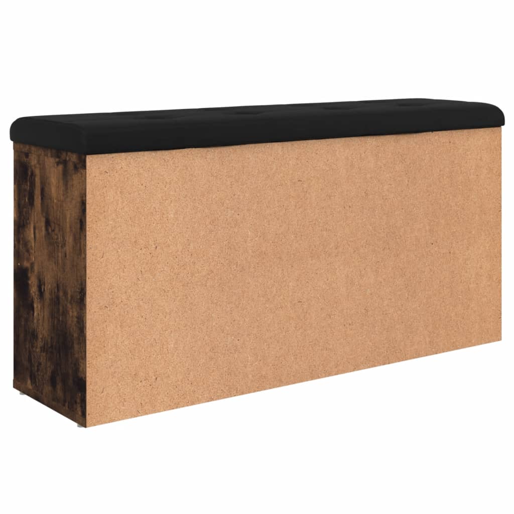 skobænk 102x32x50 cm konstrueret træ røget egetræsfarve