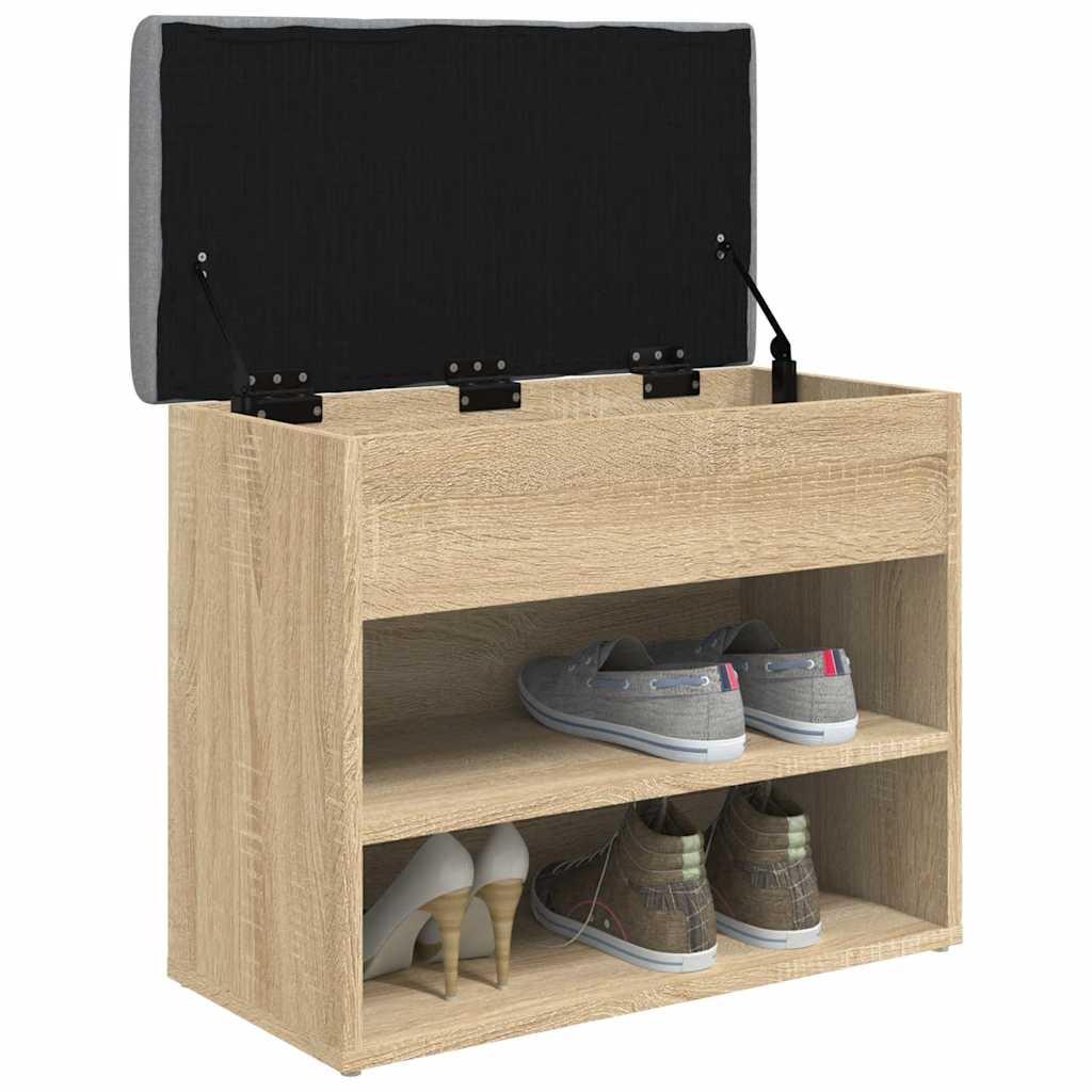 skobænk 62x32x50 cm konstrueret træ sonoma-eg