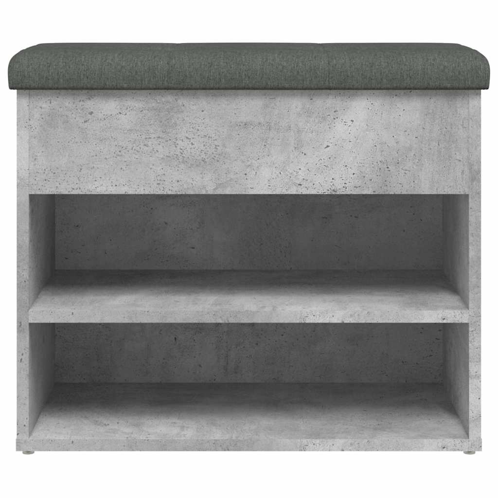 skobænk 62x32x50 cm konstrueret træ betongrå