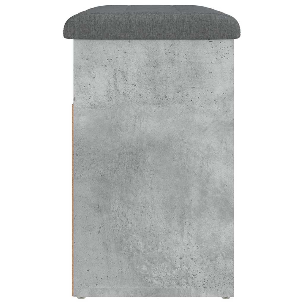 skobænk 62x32x50 cm konstrueret træ betongrå