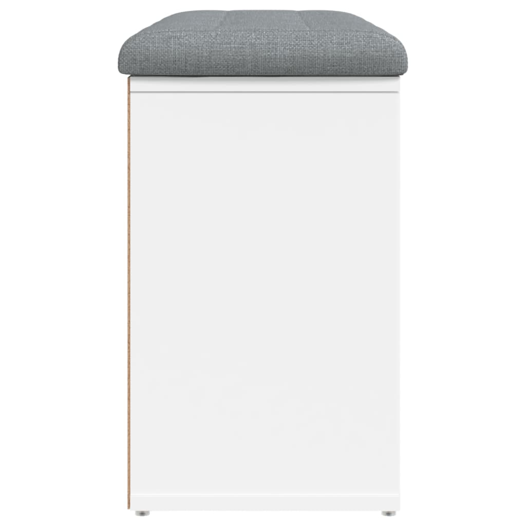 skobænk hvid 82x32x50 cm konstrueret træ