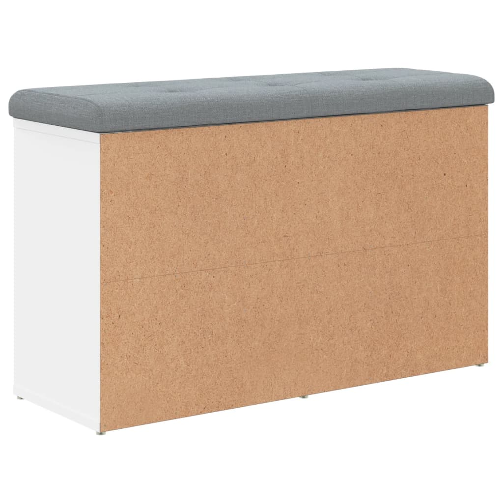 skobænk hvid 82x32x50 cm konstrueret træ