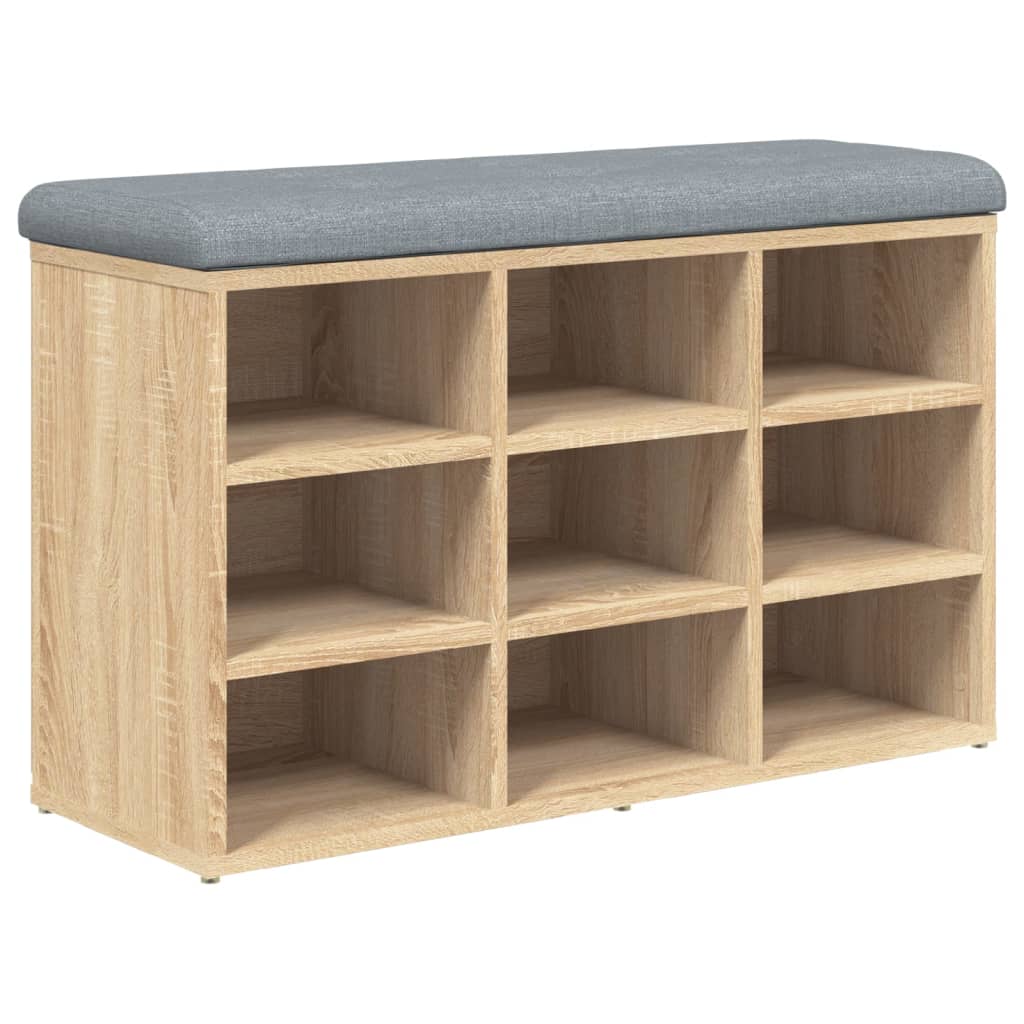skobænk Sonoma eg 82x32x50 cm konstrueret træ