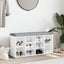 skobænk hvid 102x32x50 cm konstrueret træ