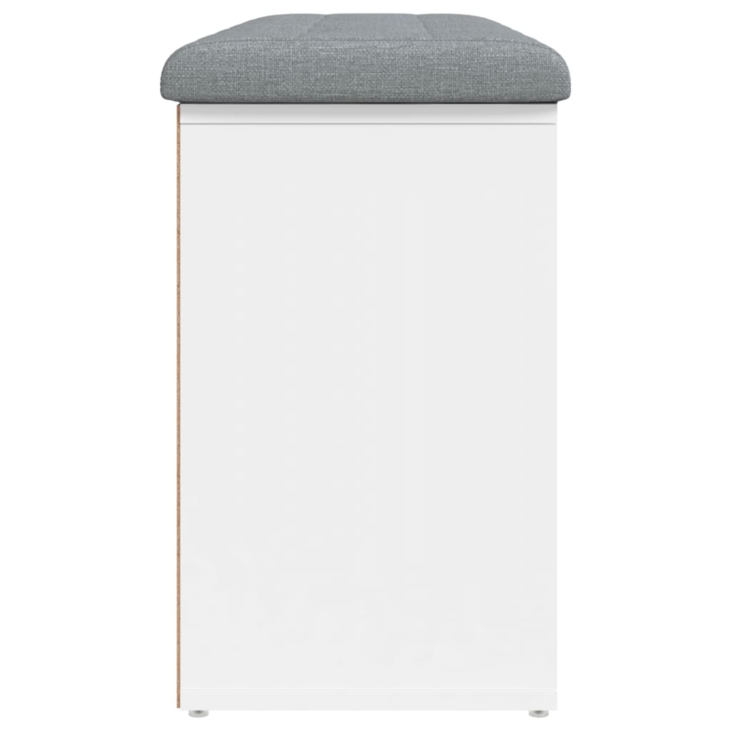 skobænk hvid 102x32x50 cm konstrueret træ