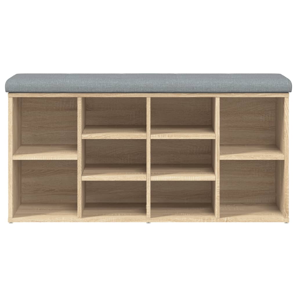 skobænk 102x32x50 cm konstrueret træ sonoma-eg
