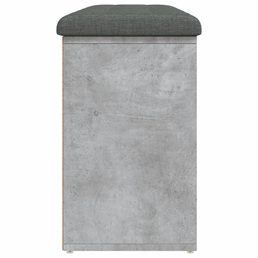 skobænk 102x32x50 cm konstrueret træ betongrå