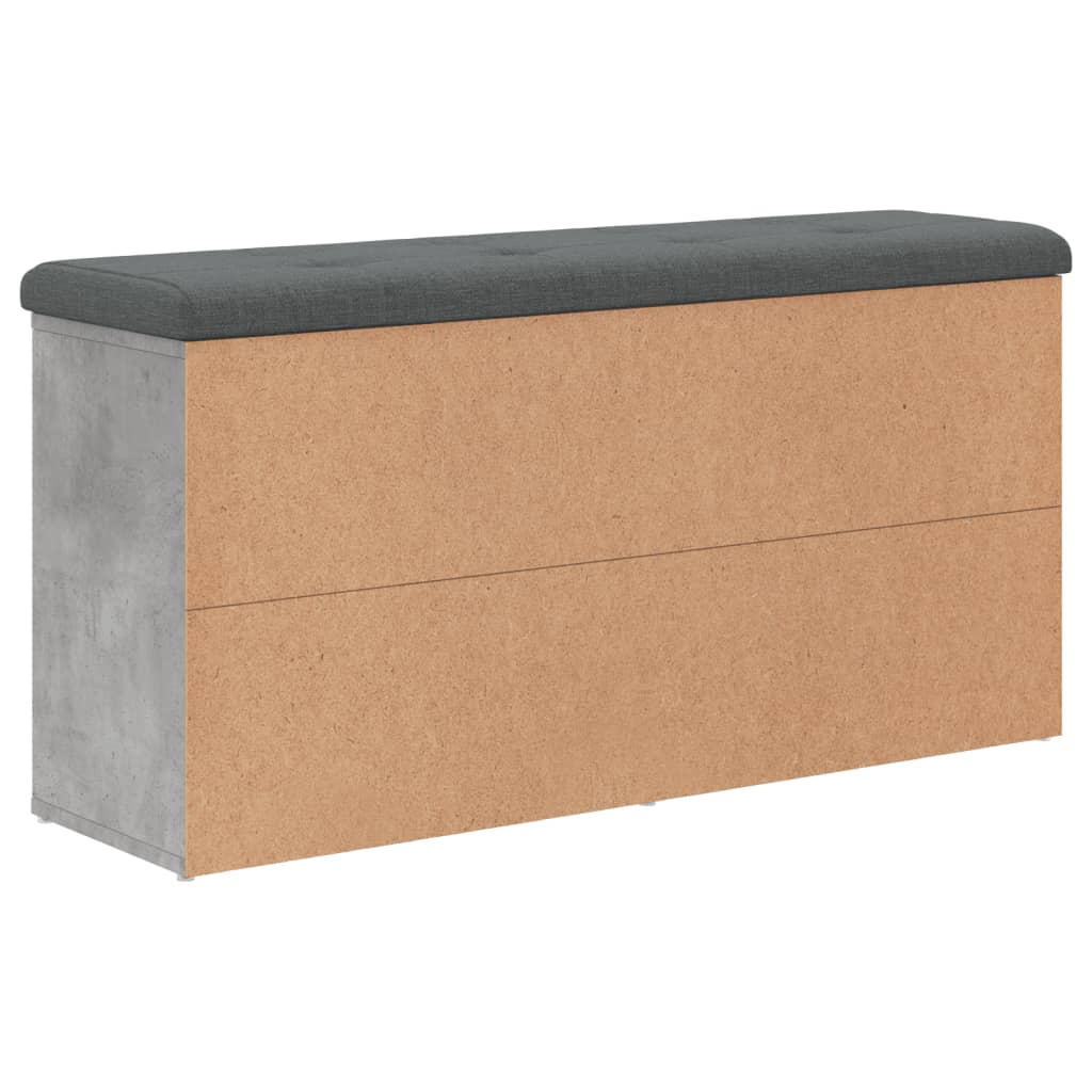 skobænk 102x32x50 cm konstrueret træ betongrå