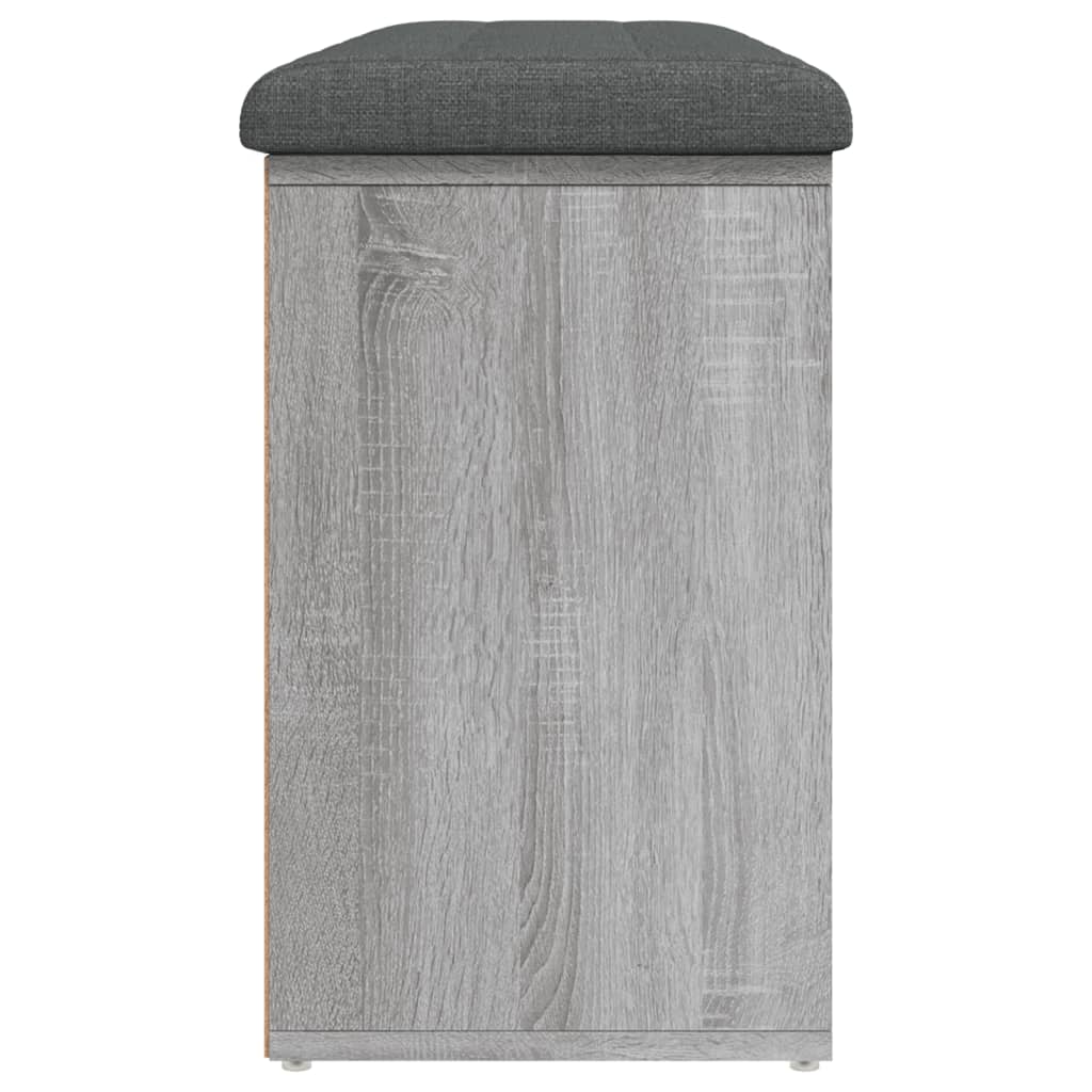 skobænk 102x32x50 cm konstrueret træ grå sonoma-eg