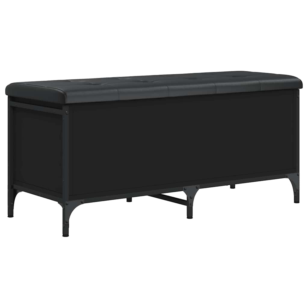 opbevaringsbænk 102x42x45 cm konstrueret træ sort