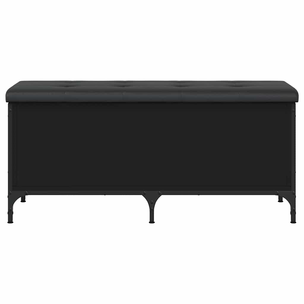 opbevaringsbænk 102x42x45 cm konstrueret træ sort
