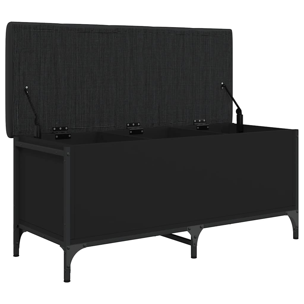 opbevaringsbænk 102x42x45 cm konstrueret træ sort