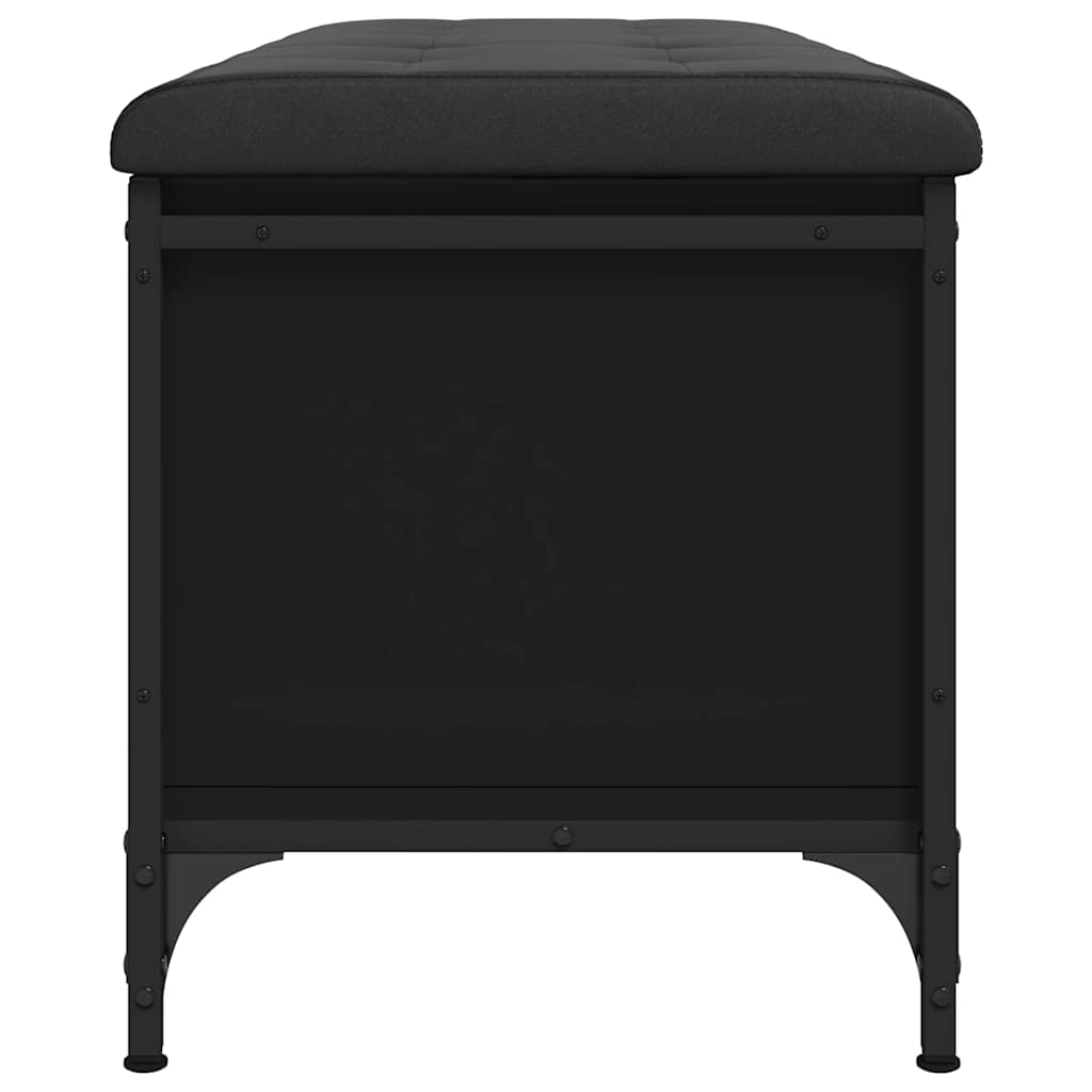 opbevaringsbænk 102x42x45 cm konstrueret træ sort