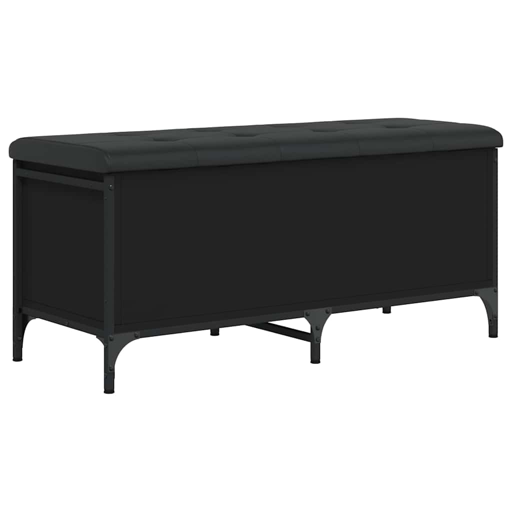 opbevaringsbænk 102x42x45 cm konstrueret træ sort
